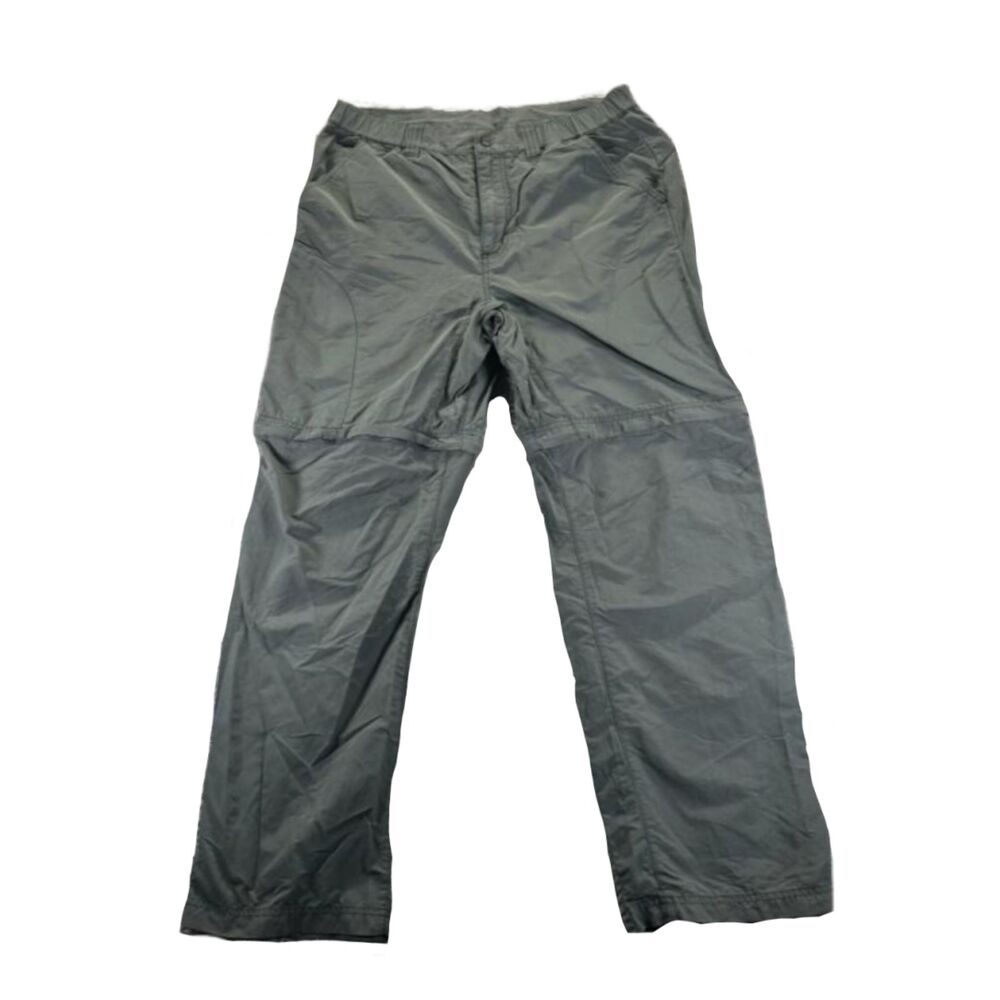 Koppen Mens Gray Nylon Windbreaker Cargo Convertible Pant Size M